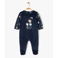 pyjama dors-bien en velours bébé garçon - petit béguin