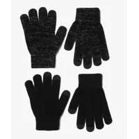 gants tactiles en maille extensible fille (lot de 2)