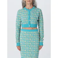 cardigan versace woman colour gnawed blue