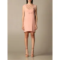 elisabetta franchi short dress with embroidery