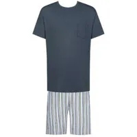 mey pyjama short homme en coton light stripes