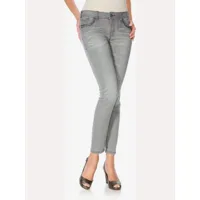 jeans effet ventre plat coupe skinny - rick cardona - gris denim
