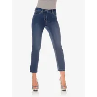 jeans effet ventre plat longueur 7/8 - ashley brooke - bleu délavé