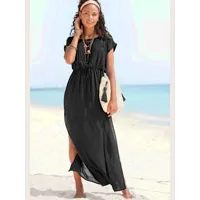 robe de plage encolure ronde - lascana - noir