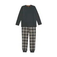 hema pyjama enfant flanelle/jersey à carreaux gris foncé (gris foncé)