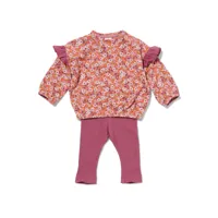 hema ensemble de vêtements bébé legging et sweat rose (rose)