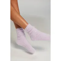 hunkemöller chaussettes duveteuses violet