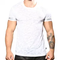 andrew christian t-shirt camouflage burnout blanc