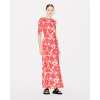 kenzo robe t-shirt 'kenzo flower camo' femme rouge - xl