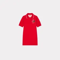kenzo robe polo brodée 'year of the dragon' femme cerise - s