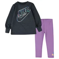 nike kids sortswear fleece tight violet 4-5 years