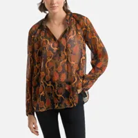 chemise col montant manches longues