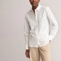 chemise broderie anglaise manches longues