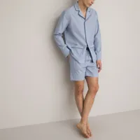 pyjashort manches longues micro rayures