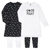 lot de 2 pyjamas chemise de nuit imprimé chat