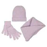 ensemble bonnet + snood + gants