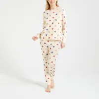 pyjama manches longues en côtes 1x1