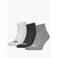 levi's® chaussettes mi hautes en coton recyclé logo batwing lot de 3 gris / grey combo