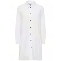 mini-robe chemise en popeline de coton