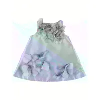 robe en taffetas avec papillons appliqués