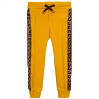 fendi boys logo sweat trousers yellow 12y