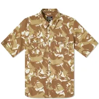 a.p.c men's short sleeved joey shirt camouflage m