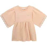 chloé girls embroidered top peach 12y