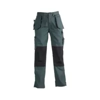 herock - pantalon de travail vert foncé triple coutures resistant déperlant vert foncé/noir 52 - vert foncé/noir