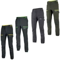 u-power - pantalons de travail horizon u-4 stretch - m - vert foncé - vert foncé