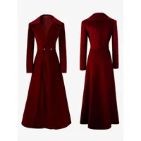 costumes rouges style audrey hepburn manteau vintage ajusté déguisement rétro