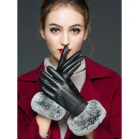 gants fourrés en cuir hiver pour femme