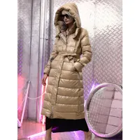 doudoune à capuche manteau long femme duvet de canard