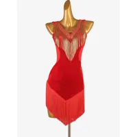 robes de danse latine ture red women&#39;s set lycra spandex dress dancing costume
