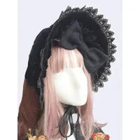 chapeau lolita classique infanta accessoire noeuds noirs accessoires lolita