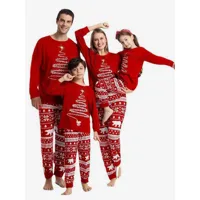 pyjama de noël familial enfant adulte avec motif de noël 2 pièces cadeau noël
