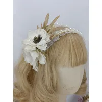 rococo style lolita accessoires cameo rose fleurs perles polyester fibre chapeaux divers