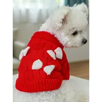 costume pour animaux de compagnie vêtements rouges de noël burlesque polyester pet supply