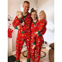 pyjamas noël pour famille ensembles de pantalons en coton pour bébé enfant adulte