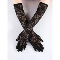 gants de mariage gothiques noirs gants gants de mariée en dentelle