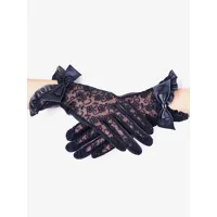 gants de mariage gothiques noirs gants gants de mariée en dentelle