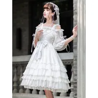 sweet lolita dress robe de mariée lolita sans manches en polyester