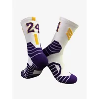 chaussettes lakers basketball numéro 24 pour homme