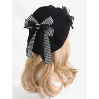 chapeau lolita gothique arcs accessoire plaid polyester noir accessoires lolita