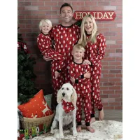 pyjama ensemble de noël famille enfant adulte carreaux motif de noël top pantalon