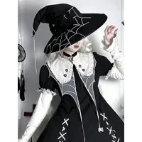 chapeau lolita gothique accessoire noir accessoires lolita en polyester