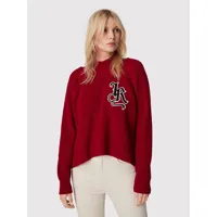 john richmond pull maglia rwa22053ma rouge relaxed fit