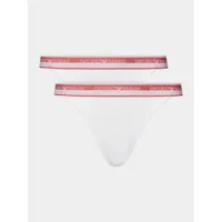 emporio armani underwear lot de 2 strings 164522 4r227 00010 blanc