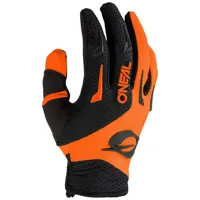 oneal element off-road gloves orange,noir s / short