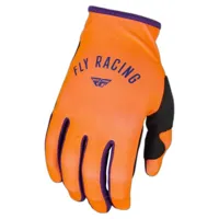 fly racing lite off-road gloves orange l-xl / short