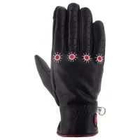 helstons shine woman leather gloves noir xl